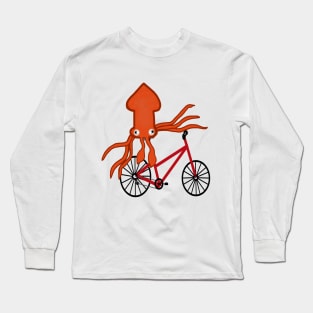 Squid On A Bicycle Long Sleeve T-Shirt